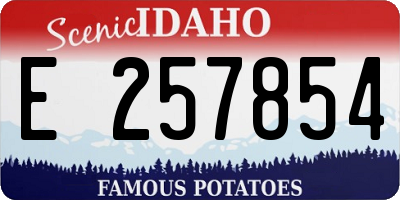 ID license plate E257854