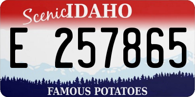 ID license plate E257865