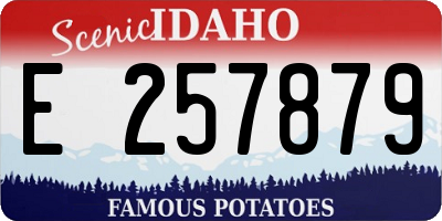 ID license plate E257879
