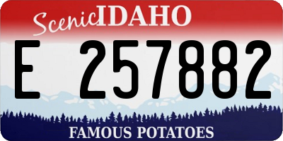 ID license plate E257882