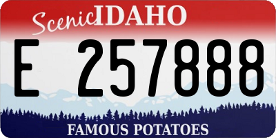 ID license plate E257888