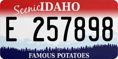 ID license plate E257898