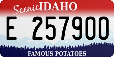 ID license plate E257900