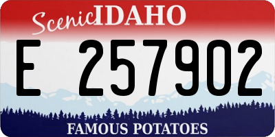ID license plate E257902