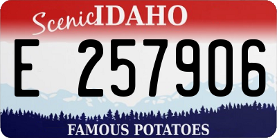 ID license plate E257906