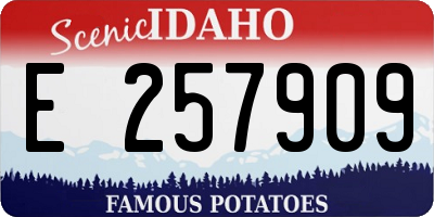 ID license plate E257909