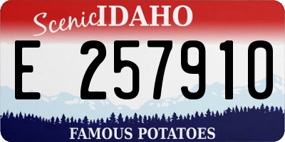 ID license plate E257910