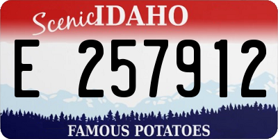ID license plate E257912