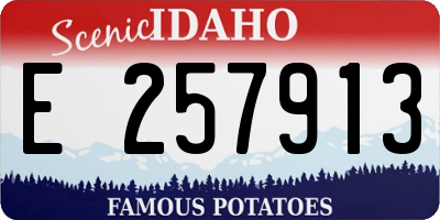 ID license plate E257913