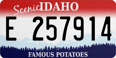 ID license plate E257914