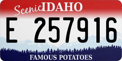 ID license plate E257916