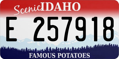 ID license plate E257918