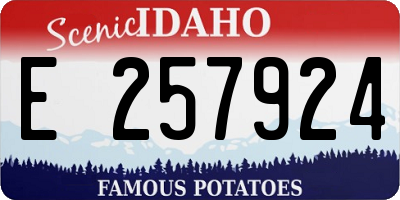 ID license plate E257924