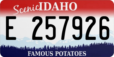 ID license plate E257926