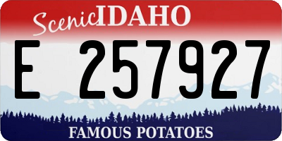 ID license plate E257927