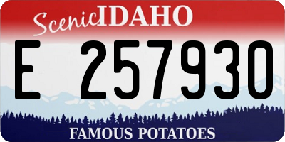 ID license plate E257930