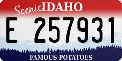 ID license plate E257931