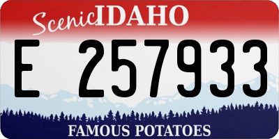 ID license plate E257933