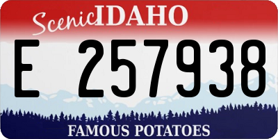 ID license plate E257938