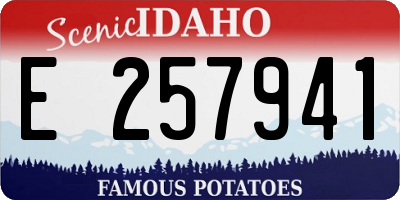 ID license plate E257941