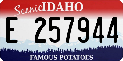 ID license plate E257944