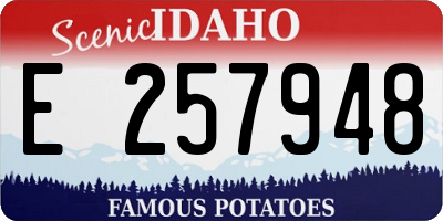 ID license plate E257948