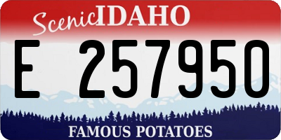 ID license plate E257950