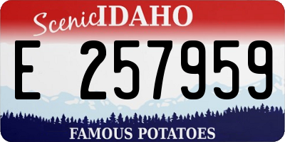 ID license plate E257959