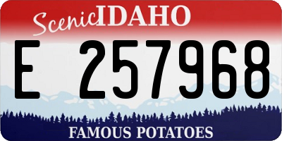 ID license plate E257968