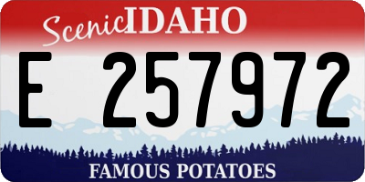 ID license plate E257972