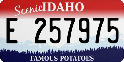 ID license plate E257975