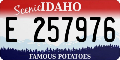 ID license plate E257976