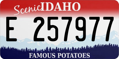 ID license plate E257977