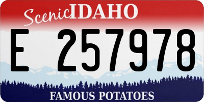 ID license plate E257978