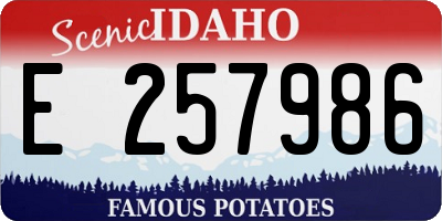 ID license plate E257986