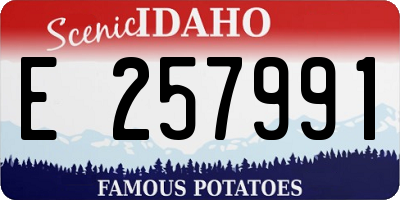 ID license plate E257991
