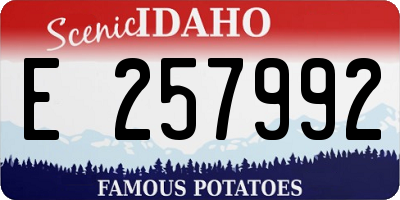 ID license plate E257992