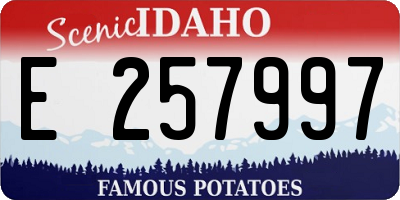 ID license plate E257997
