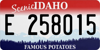 ID license plate E258015