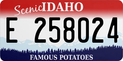 ID license plate E258024