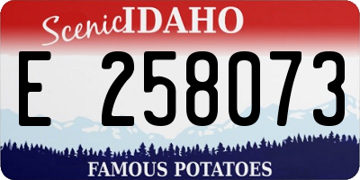 ID license plate E258073