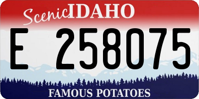 ID license plate E258075
