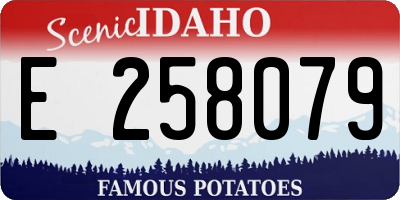 ID license plate E258079