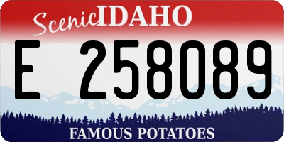 ID license plate E258089