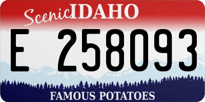 ID license plate E258093