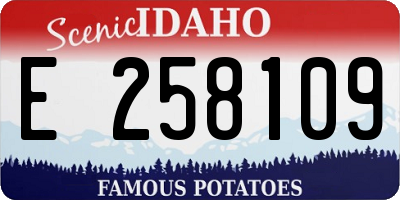 ID license plate E258109