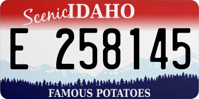 ID license plate E258145