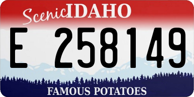 ID license plate E258149