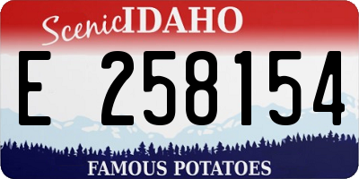 ID license plate E258154