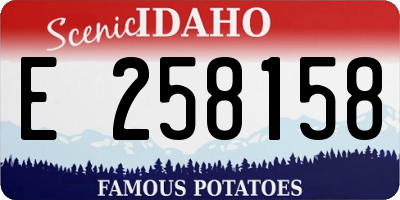 ID license plate E258158